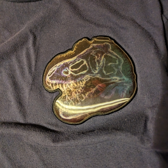 Boys long sleeve t-shirt with reflective dinosaur patch - Picture 3 of 6